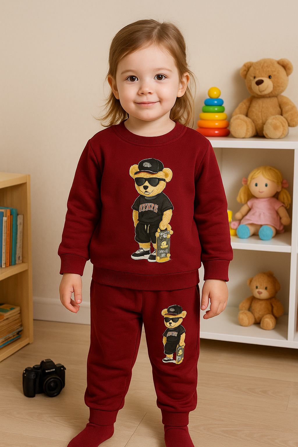 GIRL BLACK SKATE PAYJAMA SET