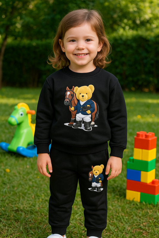 GIRL BLUE BLAZER HORSE PAYJAMA SET